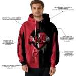miami redhawks heartbeat graphic red hoodie best selling