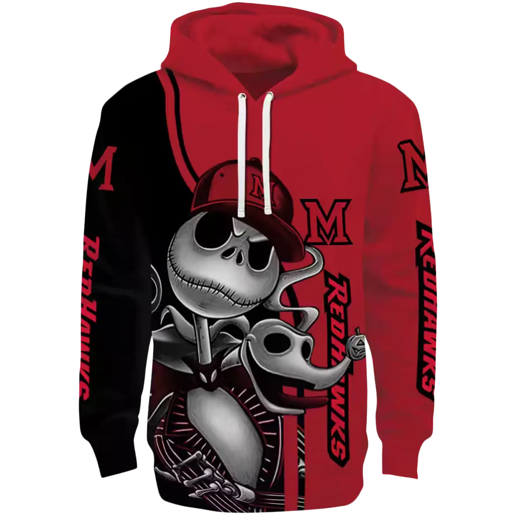 miami redhawks jack skellington red hoodie best selling miami redhawks jack skellington red hoodie best selling