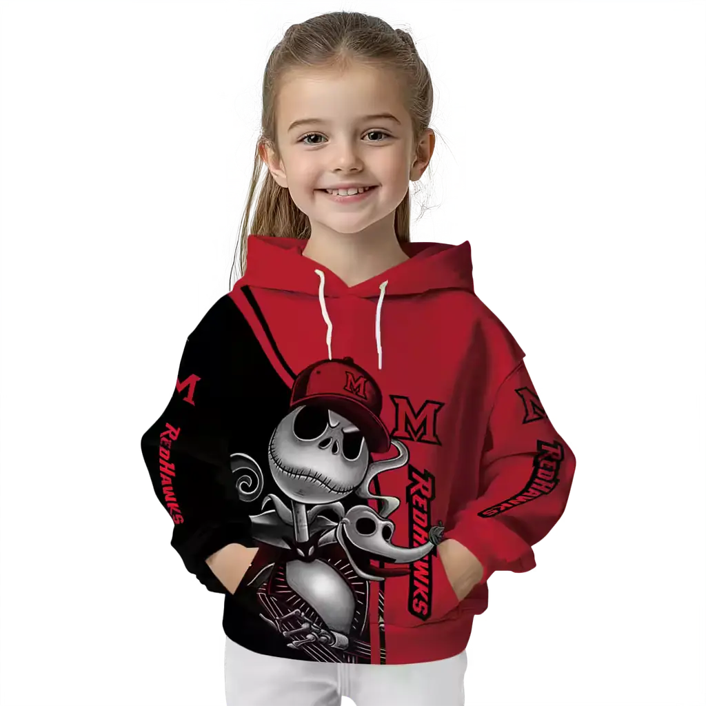 miami redhawks jack skellington red hoodie top rated miami redhawks jack skellington red hoodie top rated