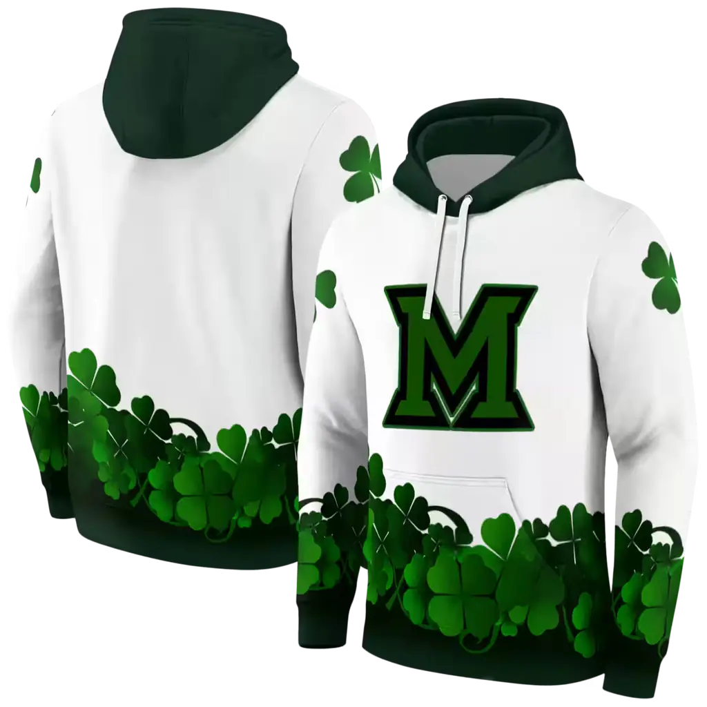 miami redhawks lucky motif white green hoodie fashion forward miami redhawks lucky motif white green hoodie fashion forward