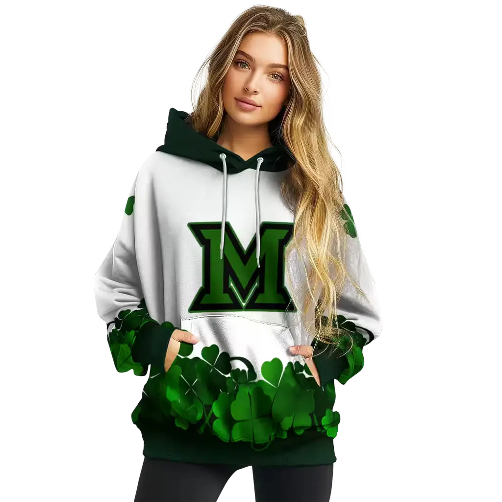 miami redhawks lucky motif white green hoodie high quality miami redhawks lucky motif white green hoodie high quality