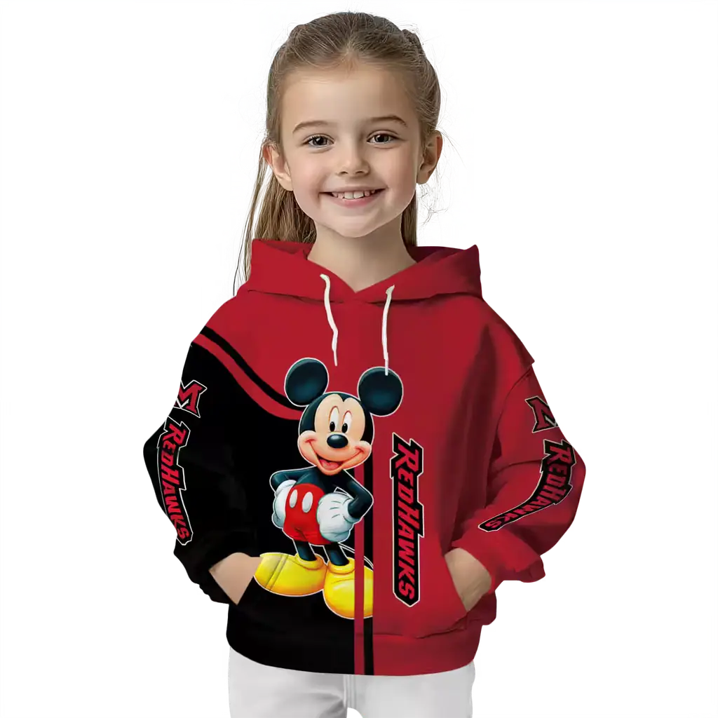 miami redhawks mickey mouse red black hoodie top rated miami redhawks mickey mouse red black hoodie top rated