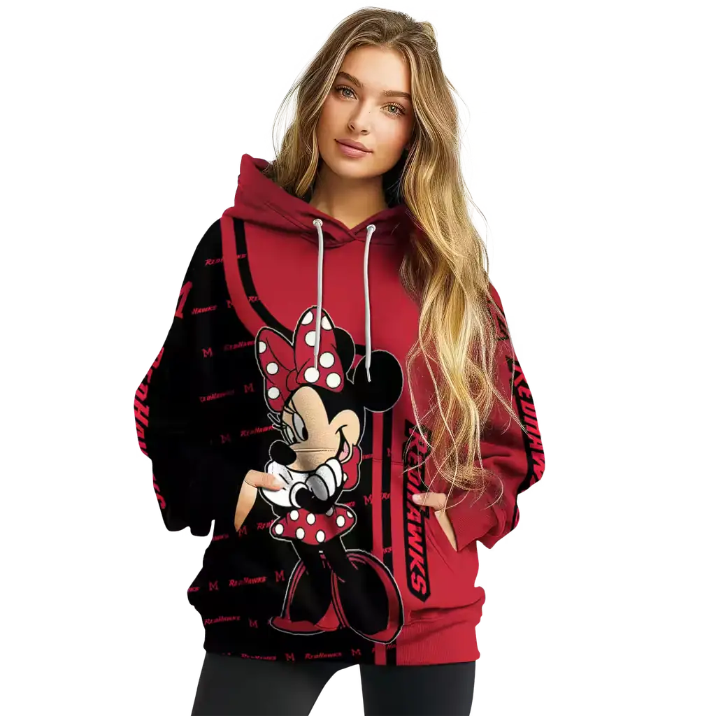miami redhawks minnie mouse red hoodie high quality miami redhawks minnie mouse red hoodie high quality