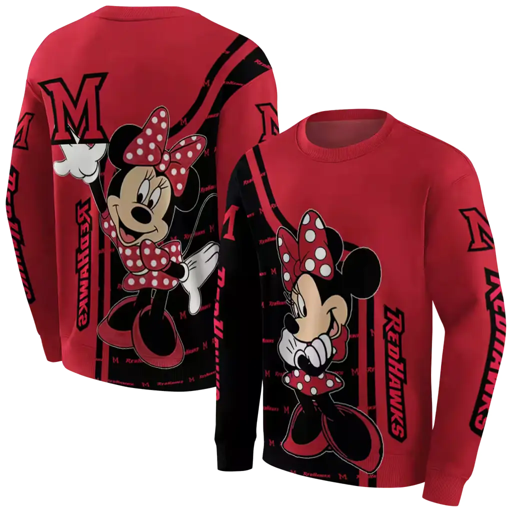 miami redhawks minnie mouse red hoodie premium grade miami redhawks minnie mouse red hoodie premium grade