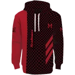 miami redhawks monogram pattern red hoodie best selling