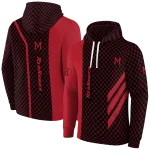 miami redhawks monogram pattern red hoodie best selling