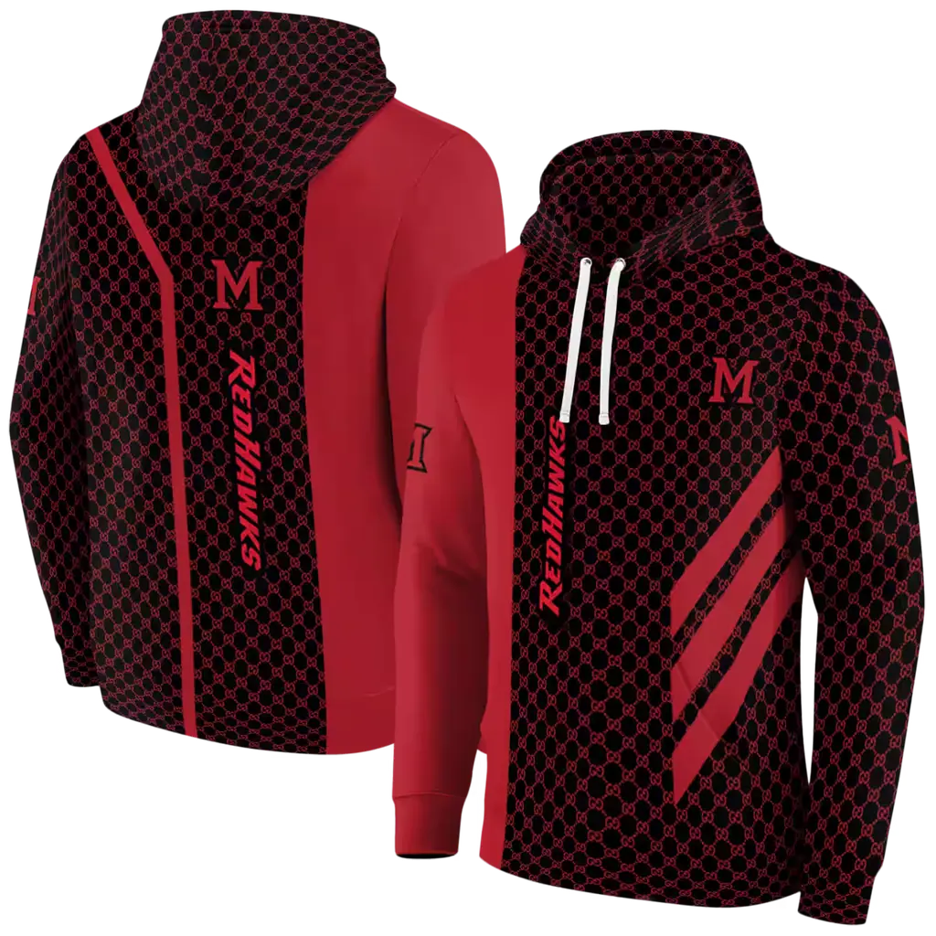 miami redhawks monogram pattern red hoodie fashion forward miami redhawks monogram pattern red hoodie fashion forward