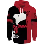 miami redhawks playful snoopy red hoodie best selling
