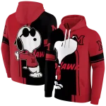 miami redhawks playful snoopy red hoodie best selling