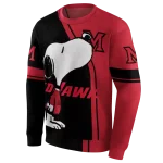 miami redhawks playful snoopy red hoodie best selling