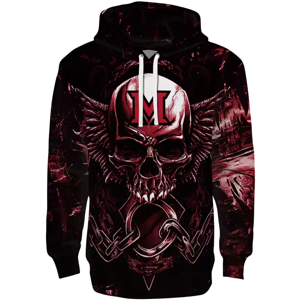 miami redhawks skull artwork red black hoodie best selling miami redhawks skull artwork red black hoodie best selling