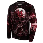 miami redhawks skull artwork red black hoodie best selling