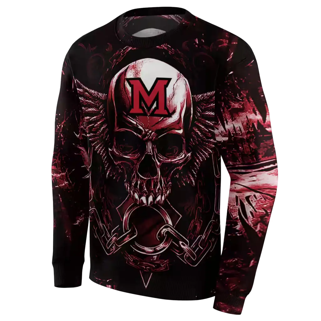 miami redhawks skull artwork red black hoodie new arrival miami redhawks skull artwork red black hoodie new arrival