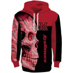 miami redhawks skull motif red black hoodie best selling
