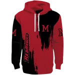 miami redhawks splatter effect red hoodie best selling