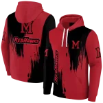 miami redhawks splatter effect red hoodie best selling