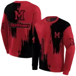 miami redhawks splatter effect red hoodie best selling