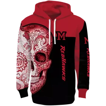 miami redhawks sugar skull red black hoodie best selling