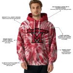 miami redhawks tie dye pattern red hoodie best selling