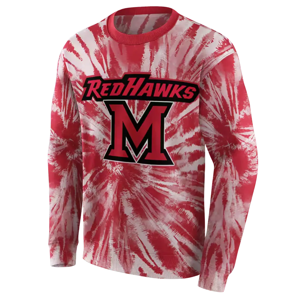 miami redhawks tie dye pattern red hoodie new arrival miami redhawks tie dye pattern red hoodie new arrival