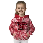 miami redhawks tie dye pattern red hoodie best selling