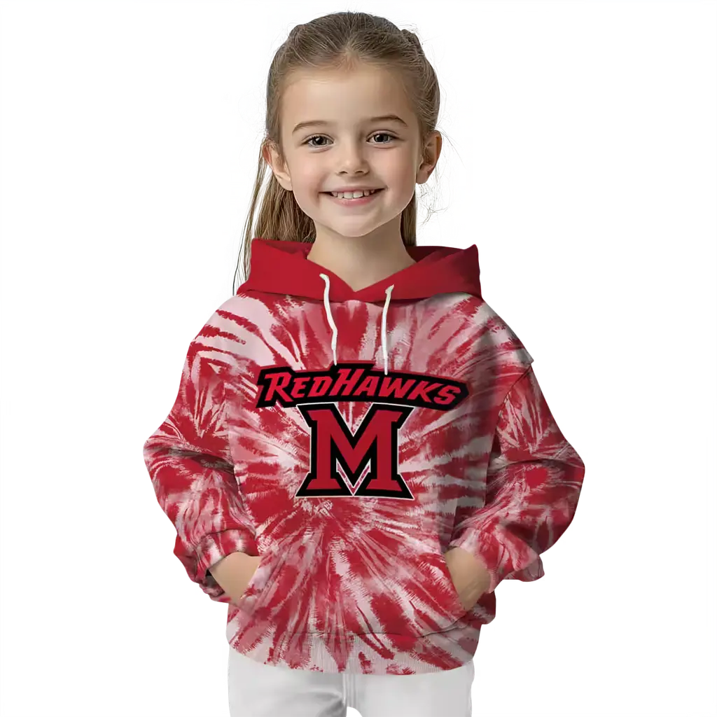 miami redhawks tie dye pattern red hoodie top rated miami redhawks tie dye pattern red hoodie top rated