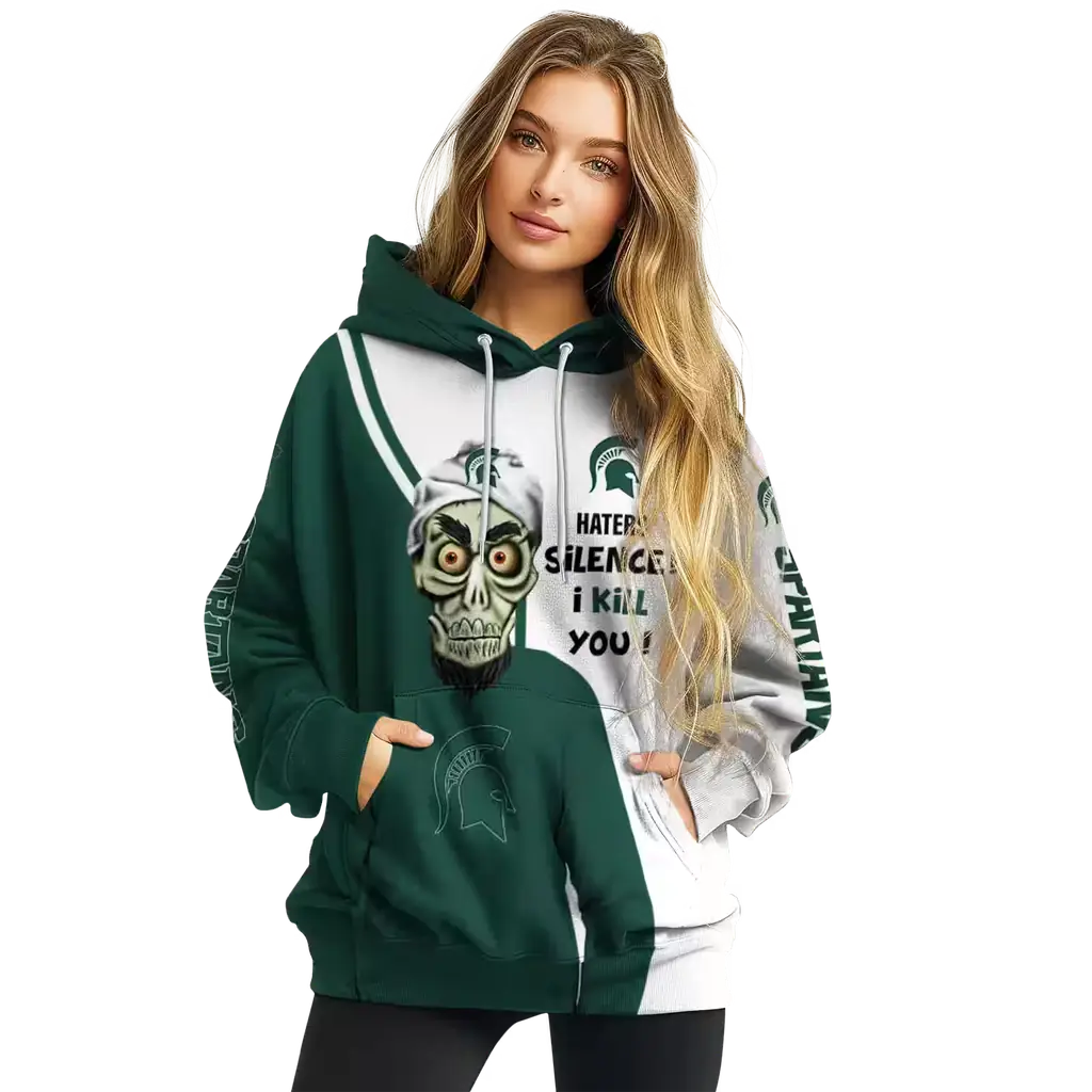 michigan state spartans achmed skull green hoodie high quality michigan state spartans achmed skull green hoodie high quality