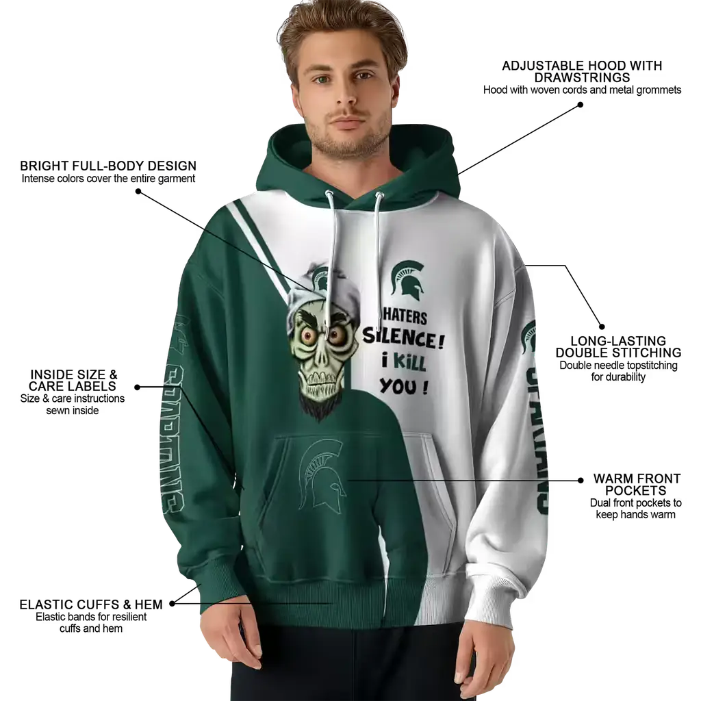 michigan state spartans achmed skull green hoodie latest model michigan state spartans achmed skull green hoodie latest model