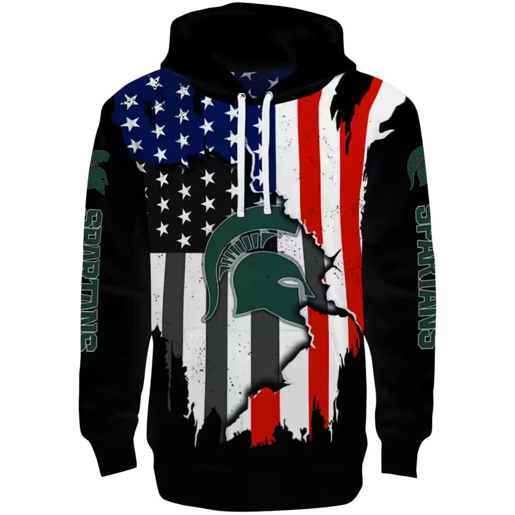 michigan state spartans american pride black hoodie best selling michigan state spartans american pride black hoodie best selling