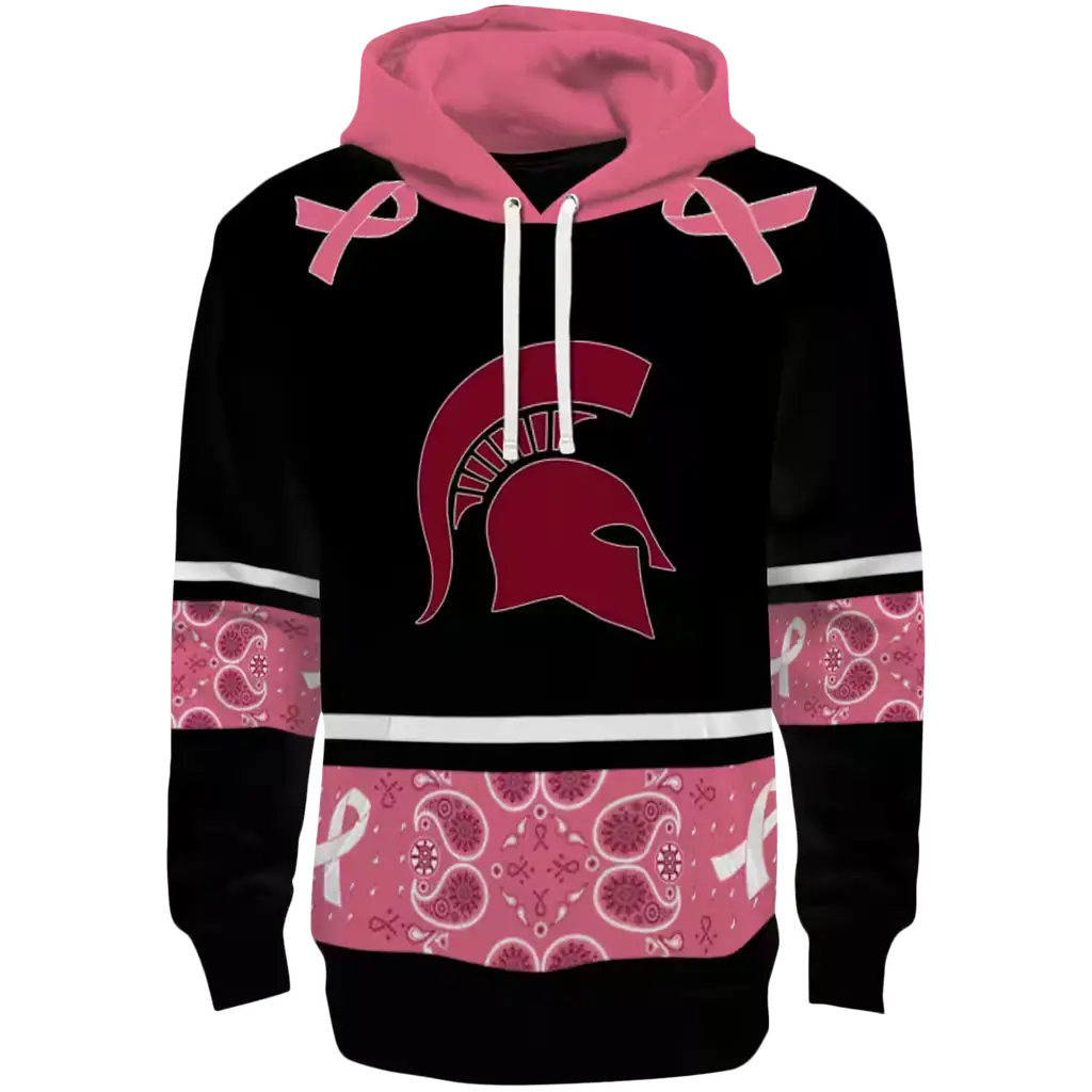 michigan state spartans awareness ribbon black pink hoodie best selling michigan state spartans awareness ribbon black pink hoodie best selling