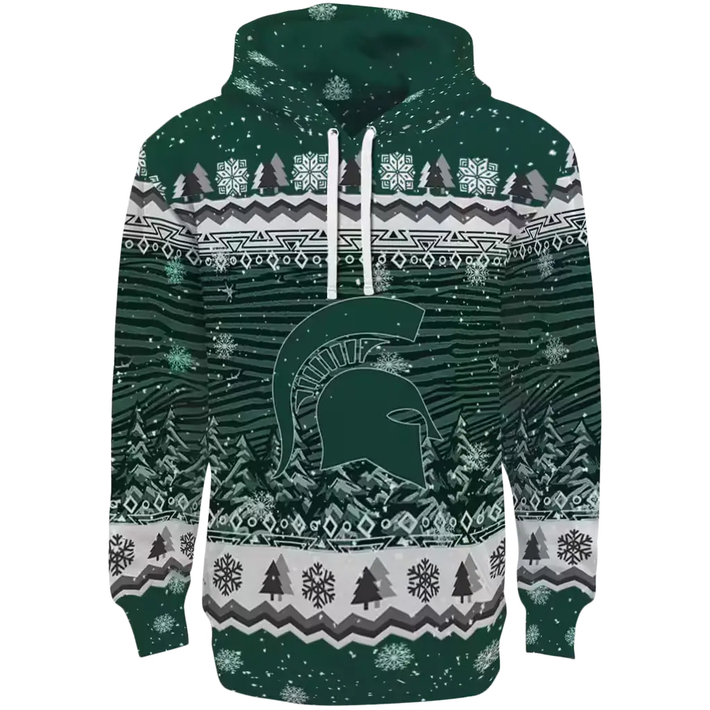 michigan state spartans christmas trees green hoodie best selling michigan state spartans christmas trees green hoodie best selling