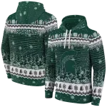 michigan state spartans christmas trees green hoodie best selling