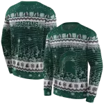 michigan state spartans christmas trees green hoodie best selling