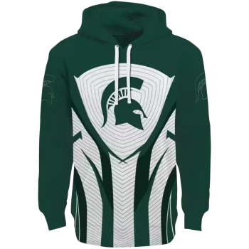 michigan state spartans concentric lines green black hoodie best selling