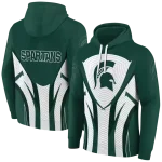 michigan state spartans concentric lines green black hoodie best selling