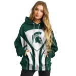 michigan state spartans concentric lines green black hoodie best selling