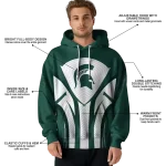 michigan state spartans concentric lines green black hoodie best selling