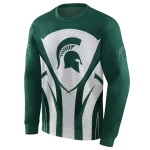 michigan state spartans concentric lines green black hoodie best selling