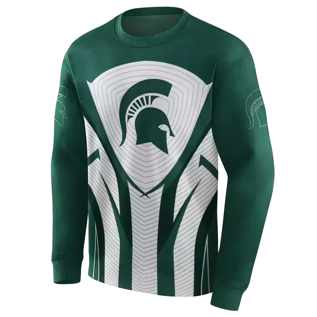 michigan state spartans concentric lines green black hoodie new arrival michigan state spartans concentric lines green black hoodie new arrival
