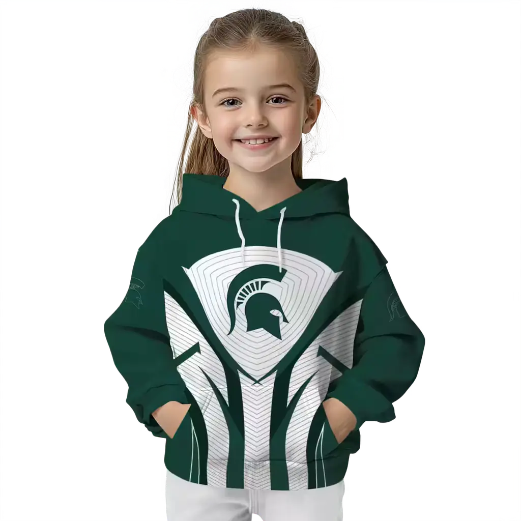 michigan state spartans concentric lines green black hoodie top rated michigan state spartans concentric lines green black hoodie top rated