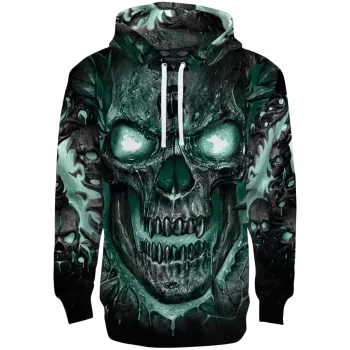 michigan state spartans demonic skull green black hoodie best selling