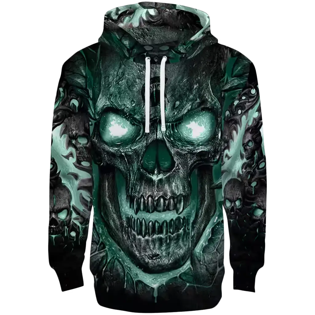 michigan state spartans demonic skull green black hoodie best selling michigan state spartans demonic skull green black hoodie best selling