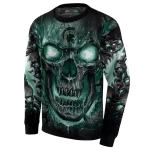 michigan state spartans demonic skull green black hoodie best selling
