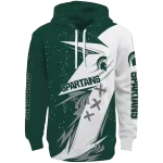 michigan state spartans dynamic slash green white hoodie best selling