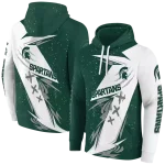 michigan state spartans dynamic slash green white hoodie best selling