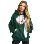 michigan state spartans football heartbeat green hoodie best selling