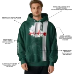 michigan state spartans football heartbeat green hoodie best selling