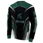 michigan state spartans futuristic pattern green black hoodie best selling