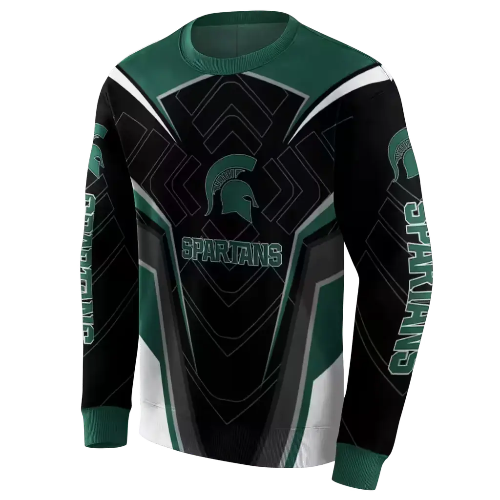 michigan state spartans futuristic pattern green black hoodie new arrival michigan state spartans futuristic pattern green black hoodie new arrival