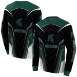 michigan state spartans futuristic pattern green black hoodie best selling